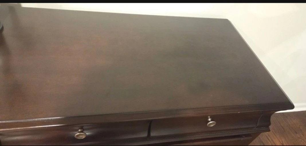Dark Wood Dresser with Drawers and Cabinet Doors - photo 2