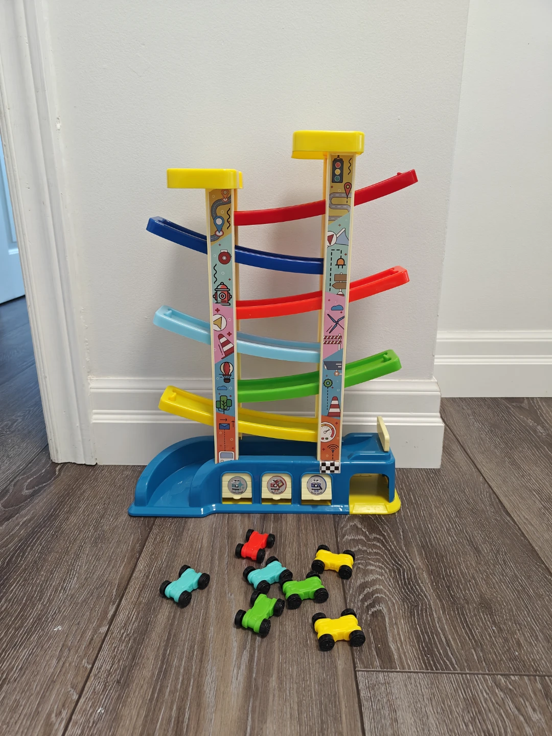 Toy Car Ramp with Cars