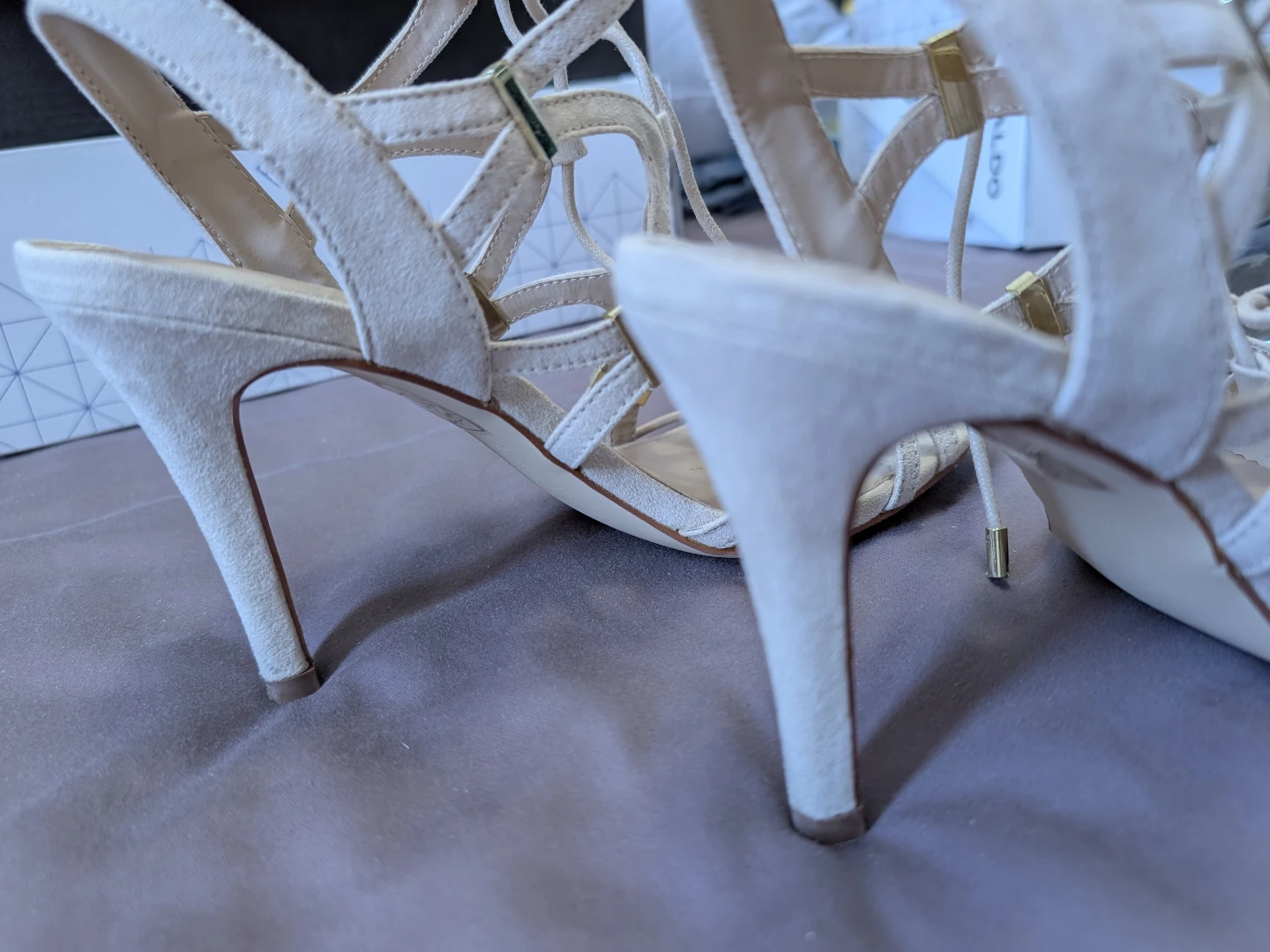 Call It Spring White Lace-Up Heels - photo 3