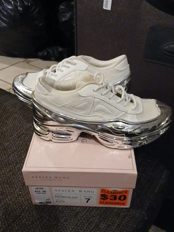 Azalea Wang Palmer-Black Sneakers Size 7 - photo 2