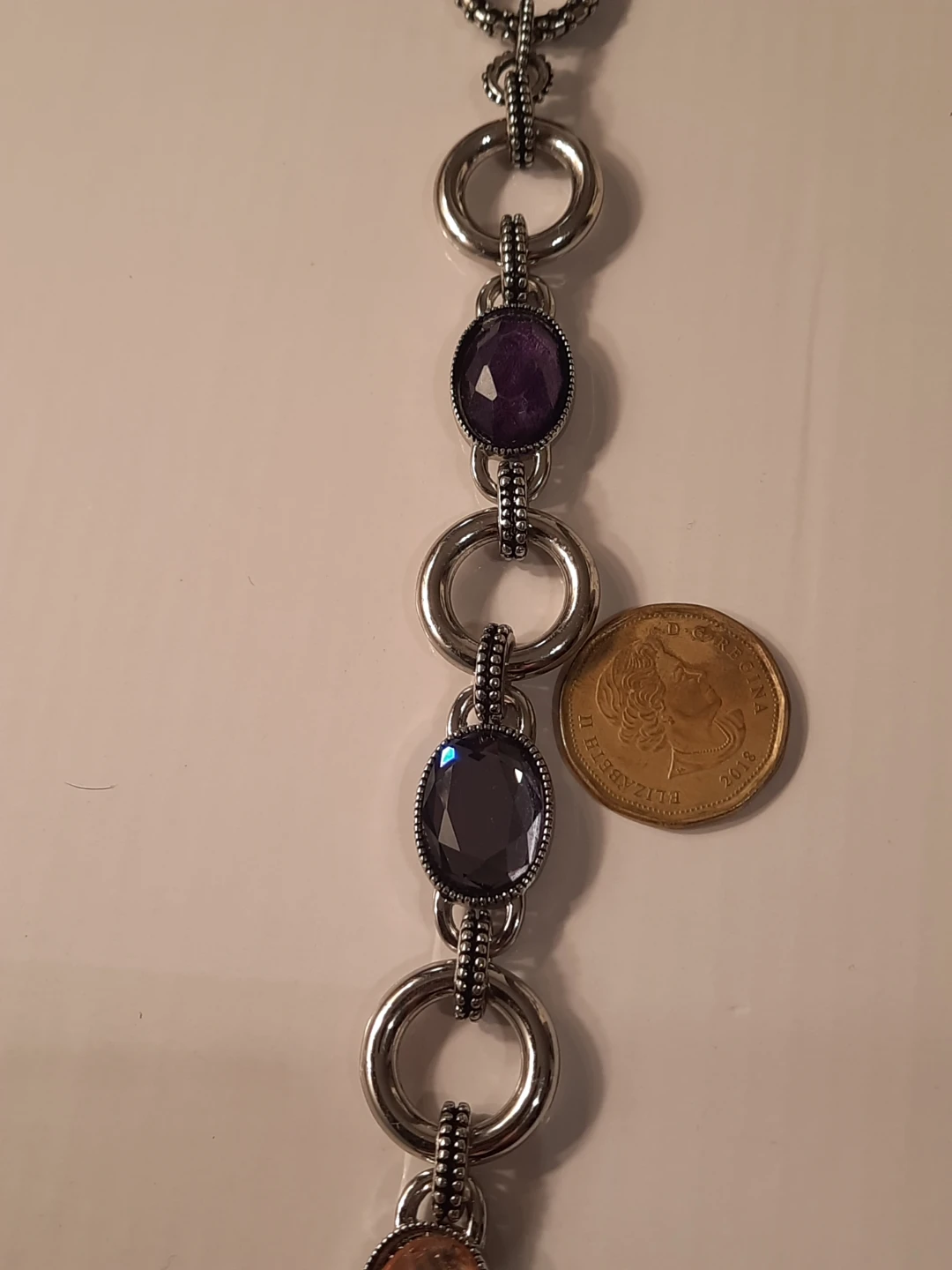 Silver-tone Bracelet with Gemstones - photo 5