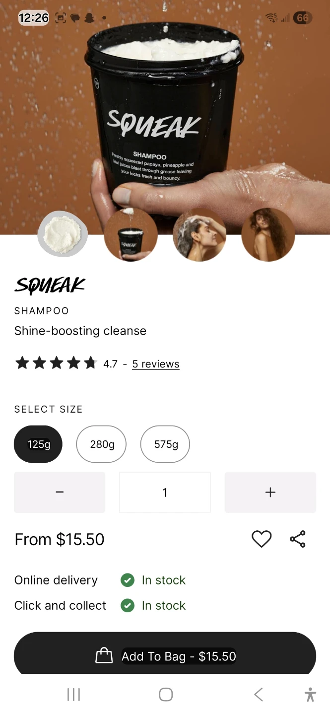 Lush Squeak Shampoo 125g - photo 3