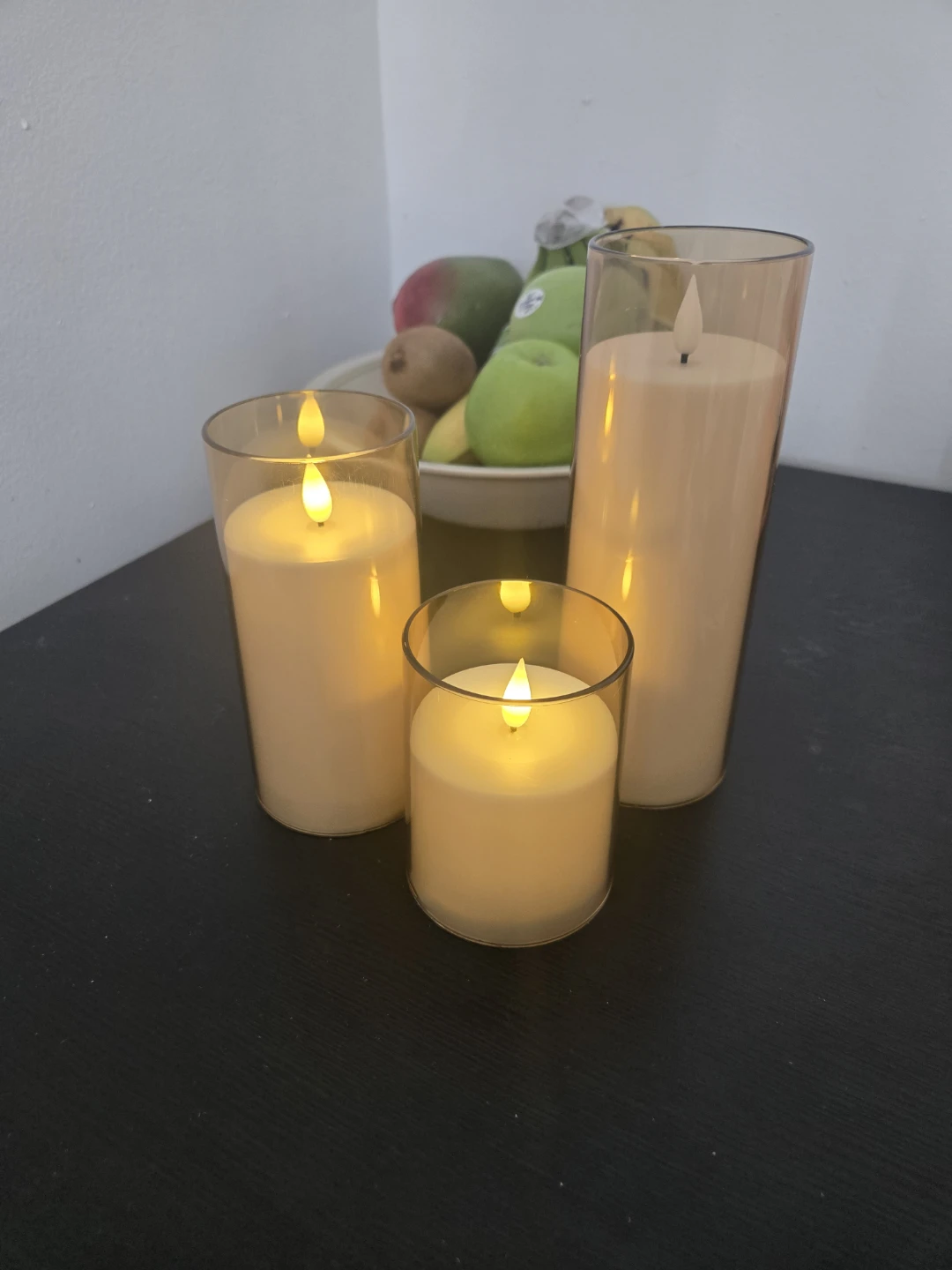 Set of 3 LED Flameless Candles with Remote - photo 2