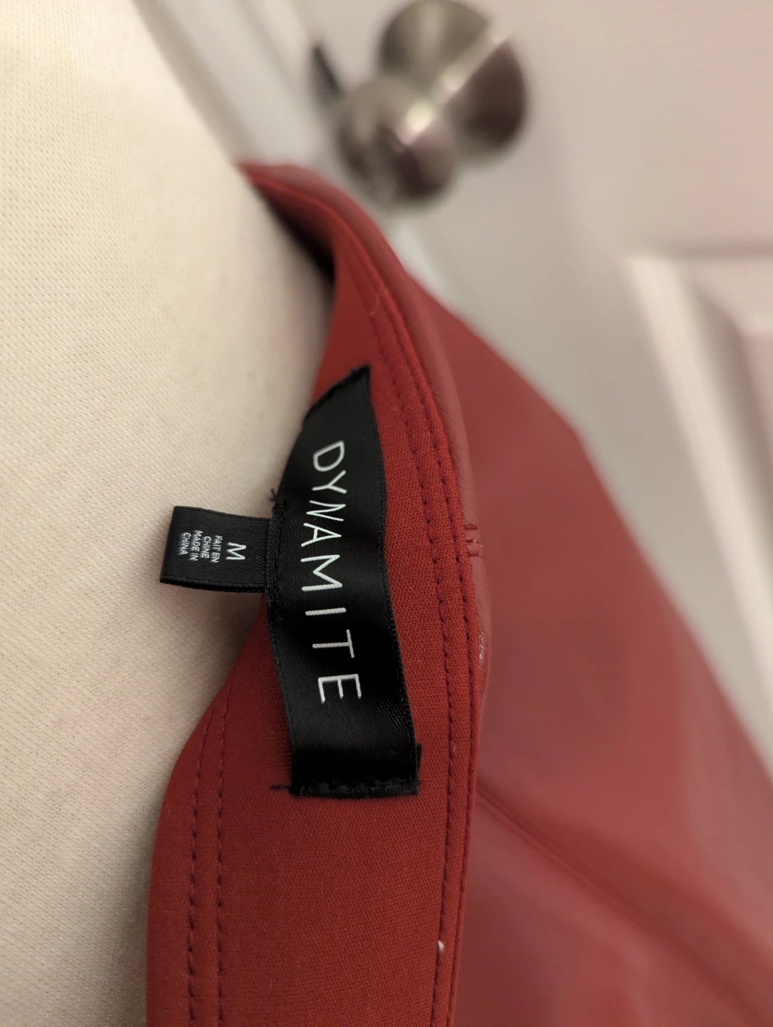 Dynamite Susie Mini Faux Leather Skirt - Red - Medium - photo 5