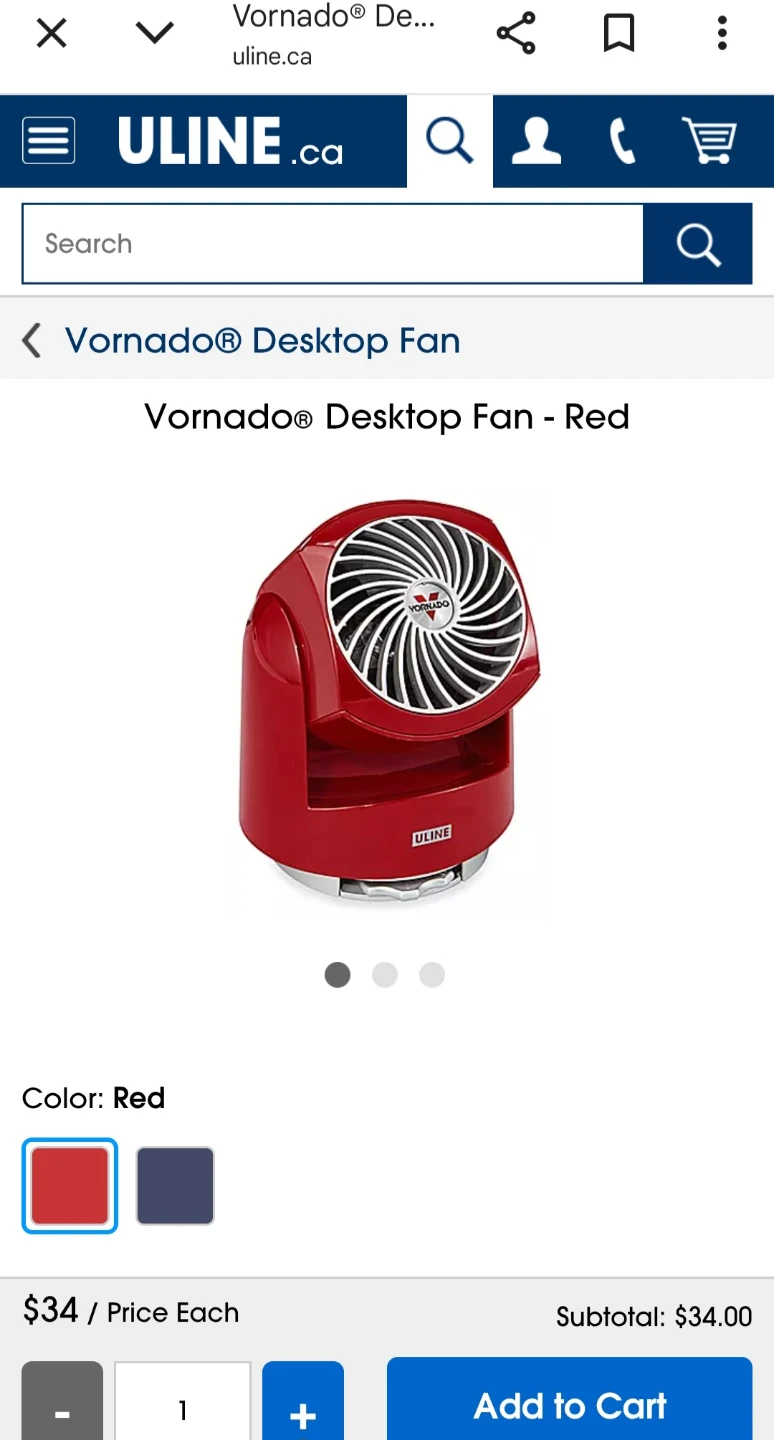 Vornado Desktop Fan - Red + 2 photo frames - photo 5