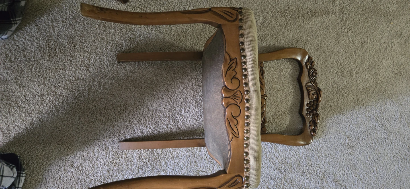 Vintage Accent Chair with Needlepoint Seat - photo 4