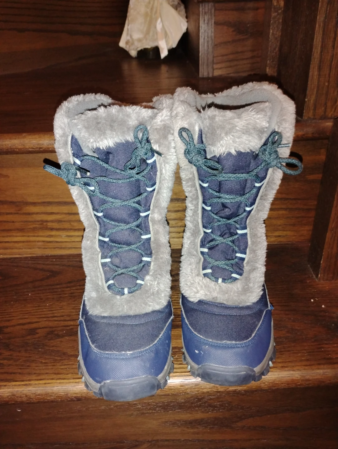 Blue Winter Boots with Faux Fur - photo 4
