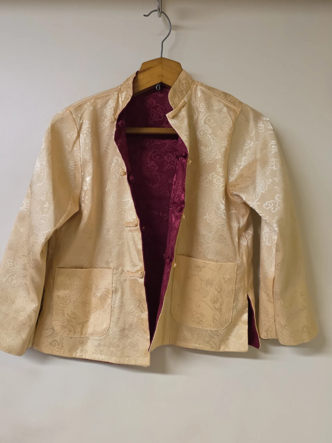 Reversible Chinese Dragon Pattern Jacket - Red & Gold (6-8) - photo 3