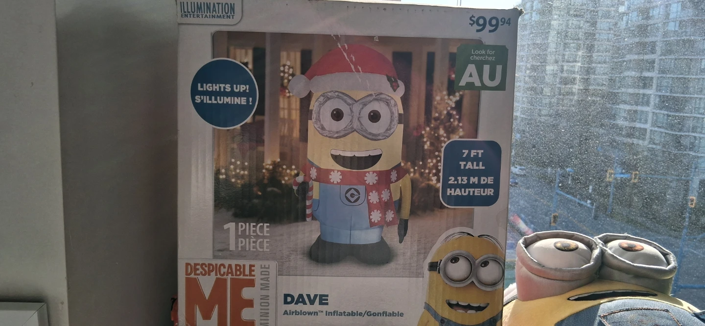 Despicable Me Dave Minion Airblown Inflatable - 7 ft Tall