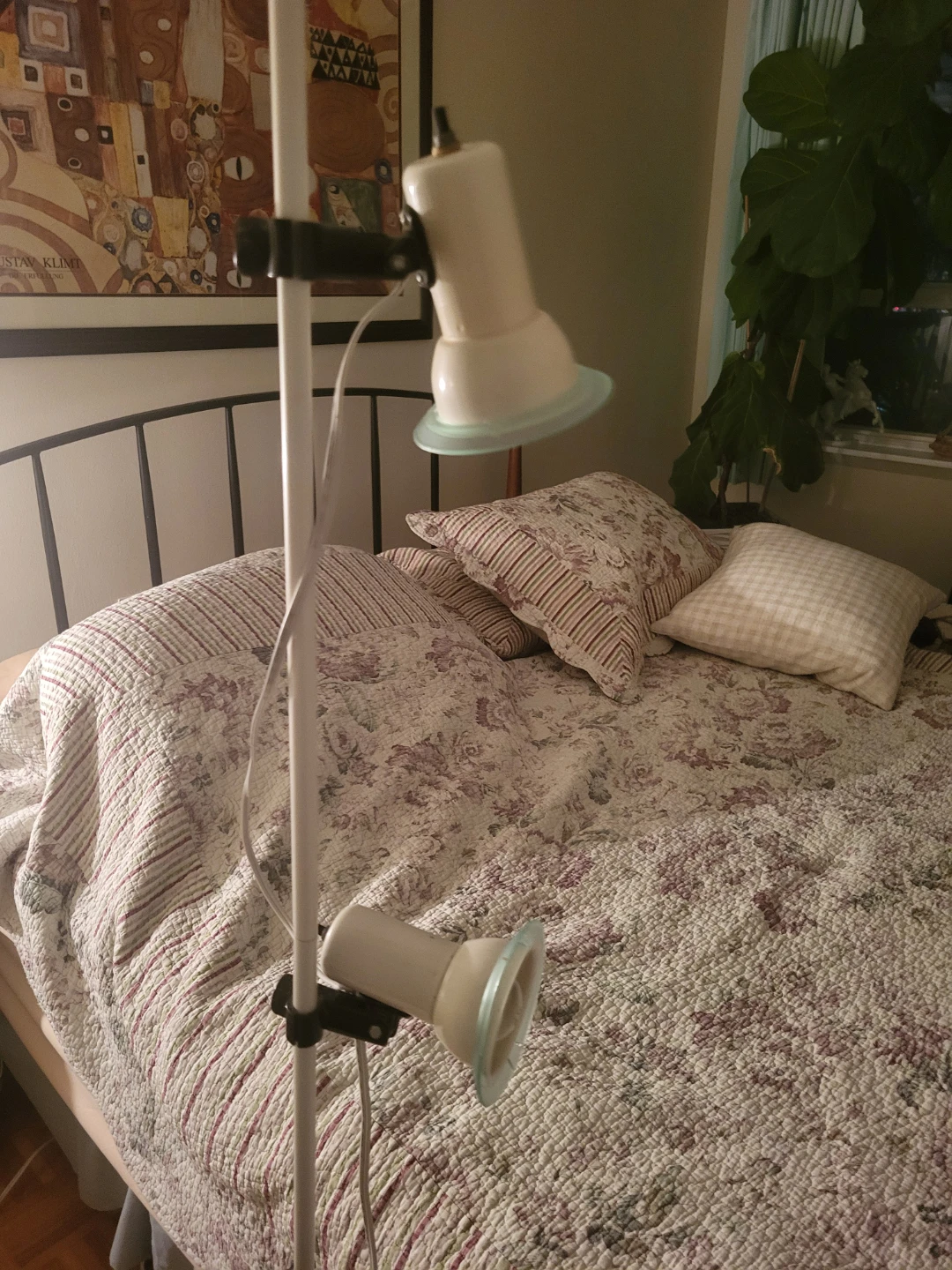 Adjustable Floor Lamp with Two Lights