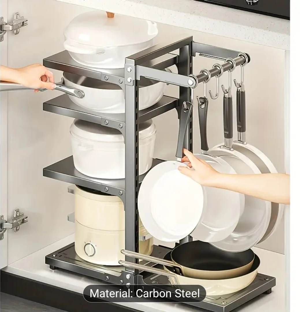 2-Tier Black Metal Dish Drying Rack with Cutlery Holder - photo 3