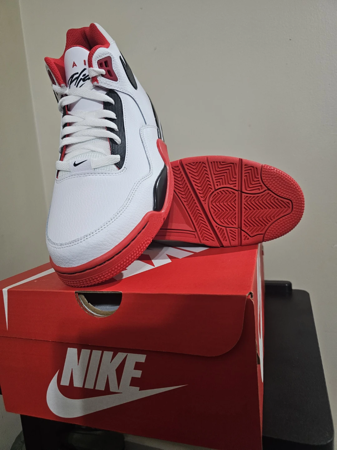 Nike Flight Legacy Men's Shoes White/Black/Red - photo 4