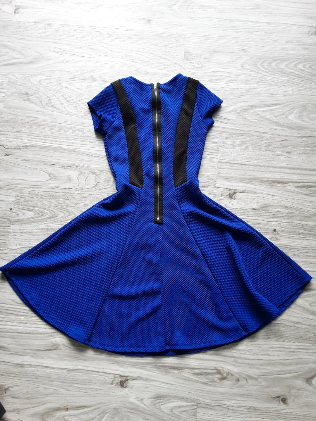 MONTEAU Blue Textured Fit & Flare Dress - photo 2