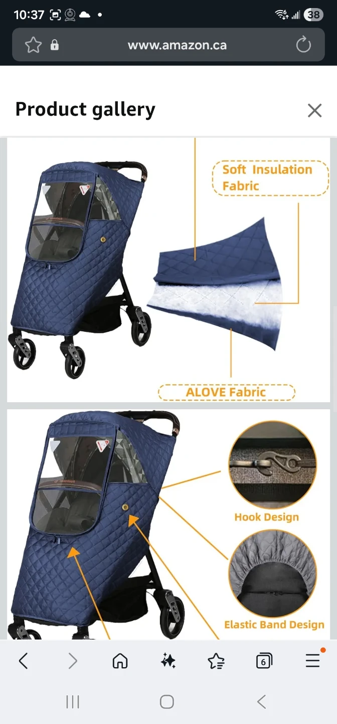 Lydomie Blue Universal Stroller Rain/ snow  Cover - photo 2