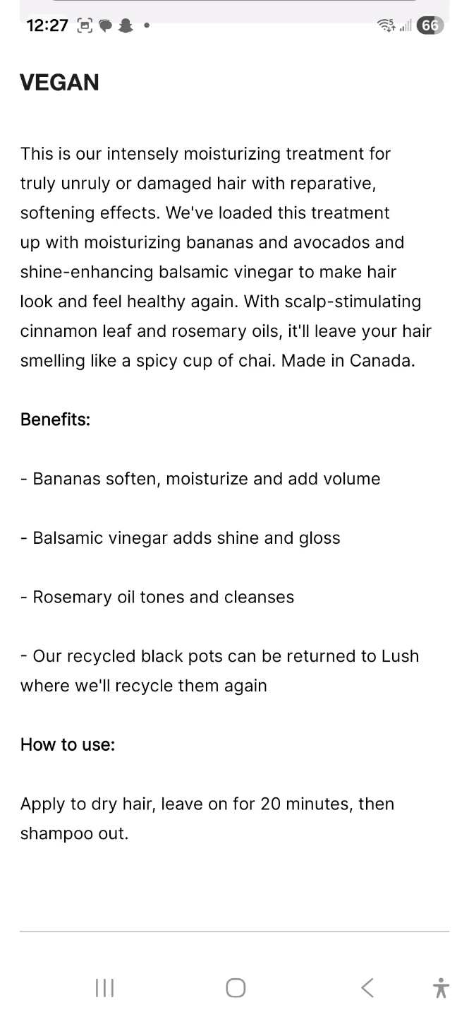 Lush H'Suyan Wen Hua Hair Treatment 225g - photo 4
