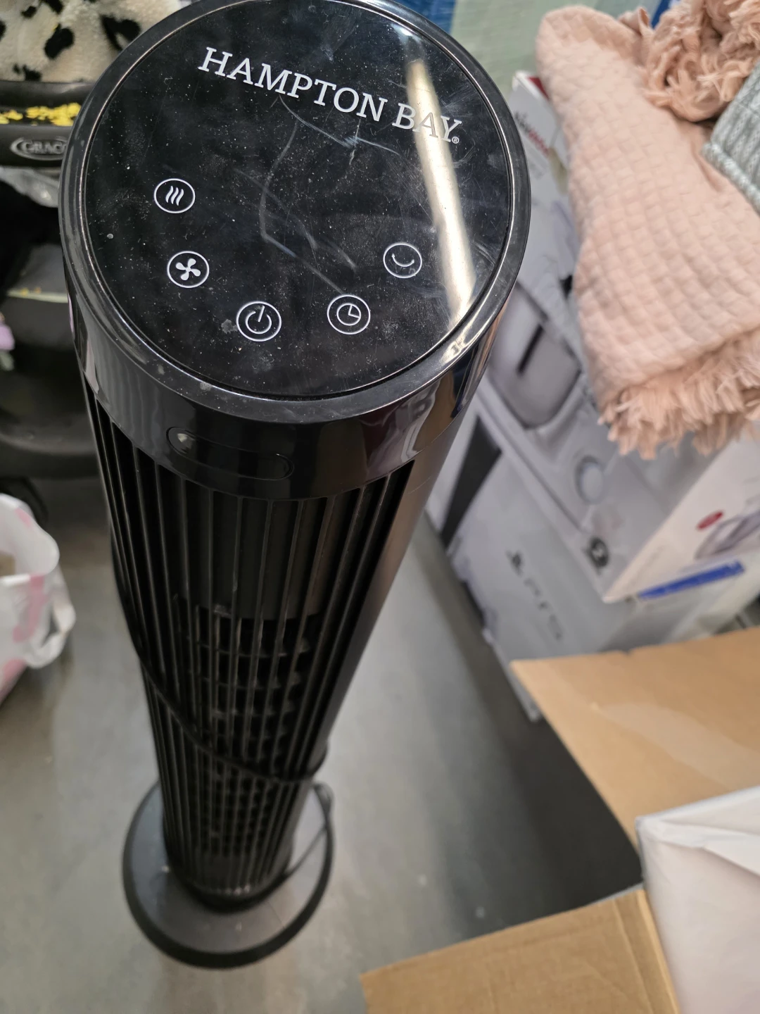 Hampton Bay Black Tower Fan