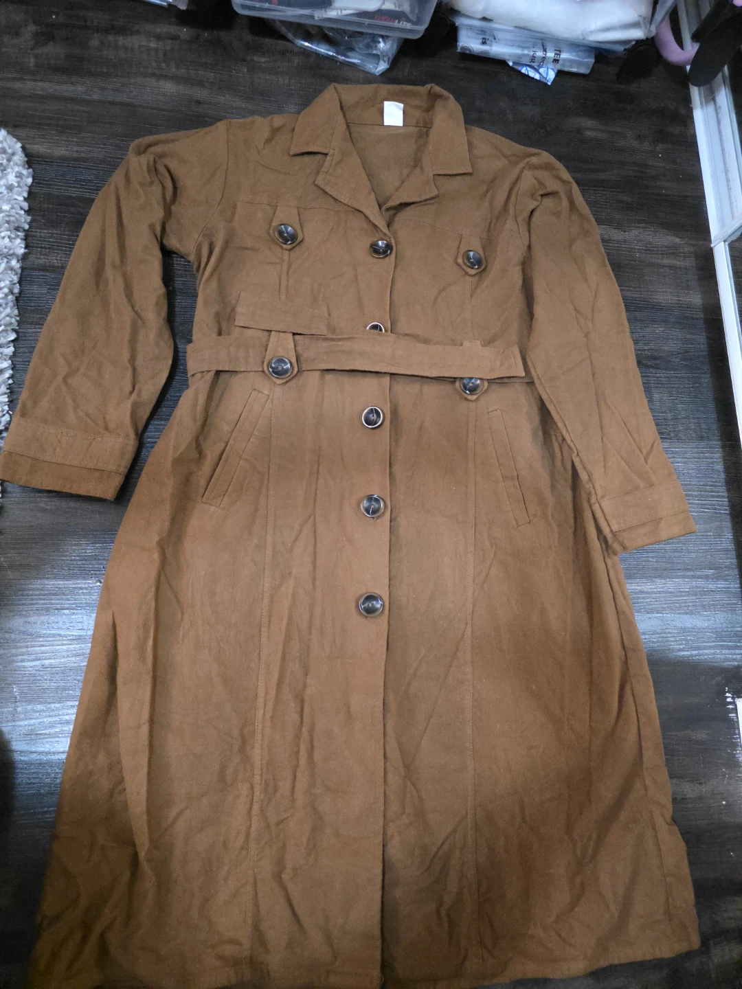 Agha Jan Brown corduroy Trench Coat