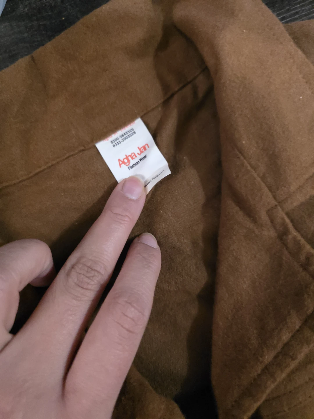 Agha Jan Brown corduroy Trench Coat - photo 2