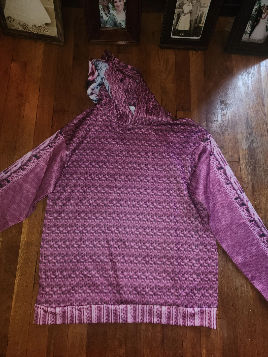 Purple Skull Rose Hoodie