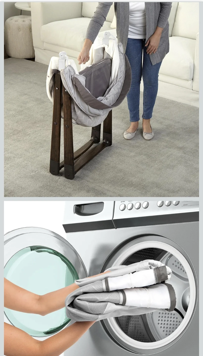 Ingenuity FoldAway Rocking Wood Bassinet - photo 4