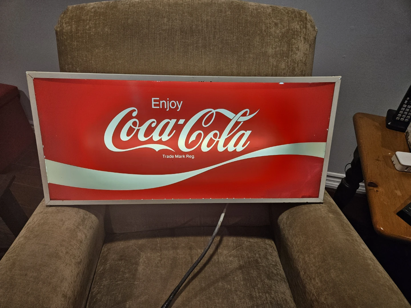 28" Vintage Coca-Cola light up sign