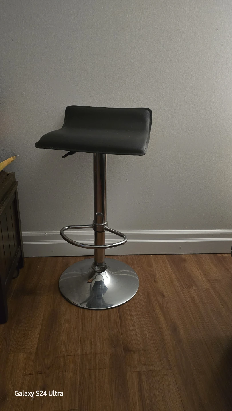 Adjustable Black Bar Stool