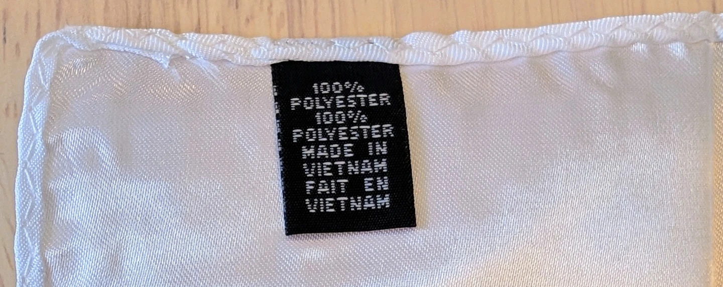 Brand New White Polyester Pocket Square - photo 4