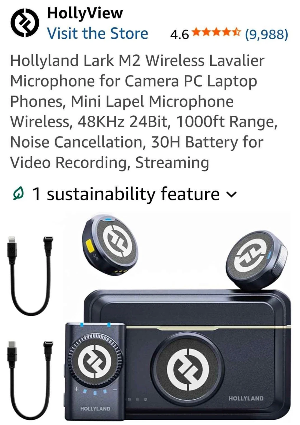 Hollyland Lark M2 Wireless Lavalier Microphone