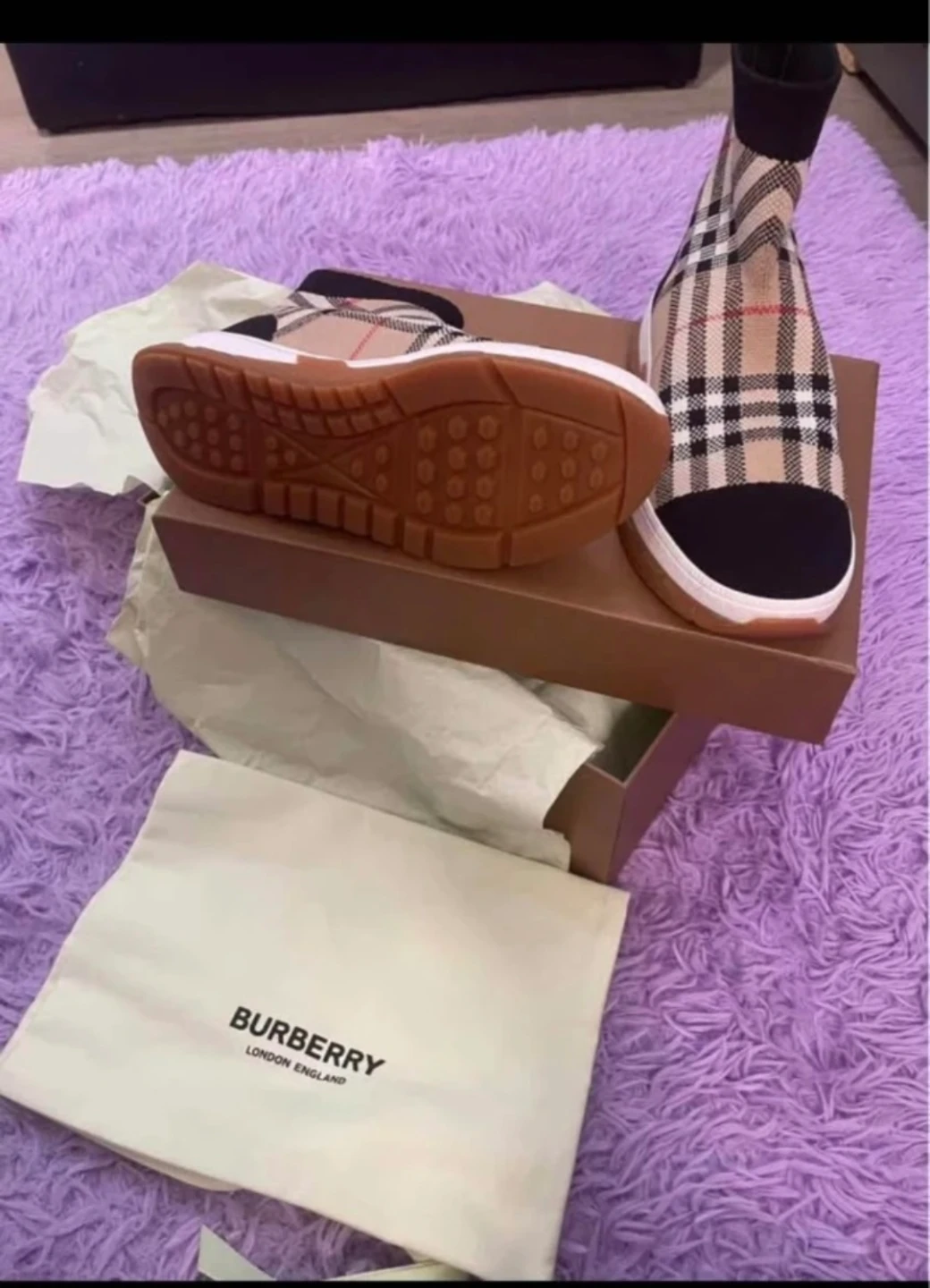 Burberry Vintage Check Sock Boots