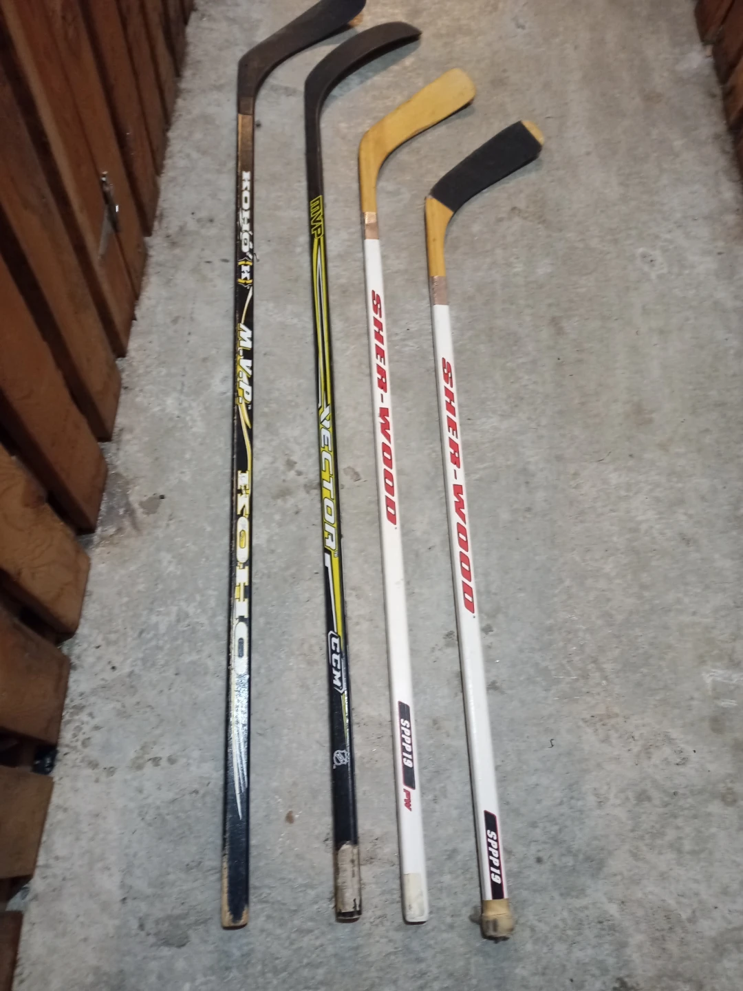 Four Hockey Sticks - Sherwood, CCM, KOYO