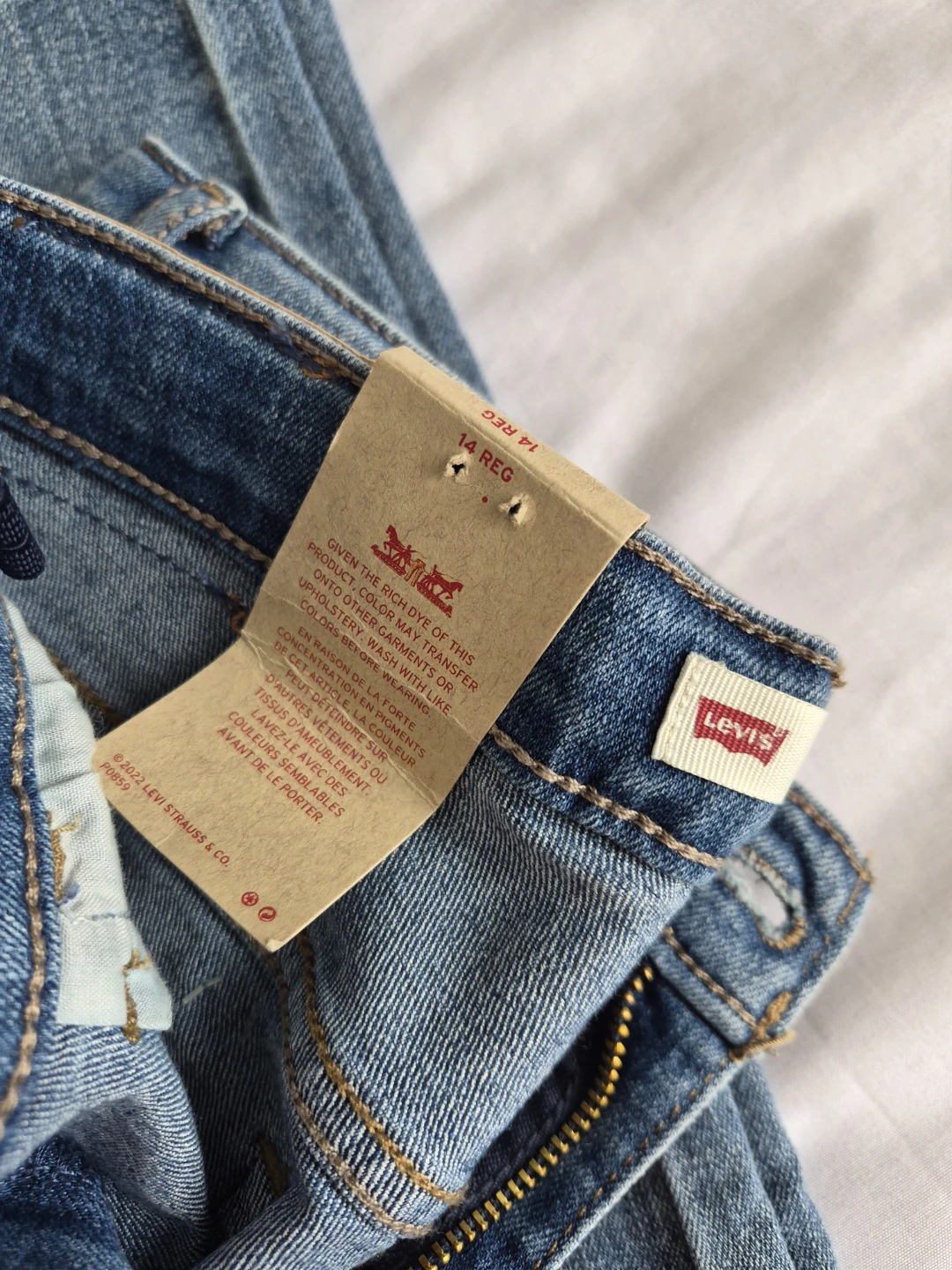 Girl's  High Rise Super Skinny Jeans - Size 14 Regular - photo 2
