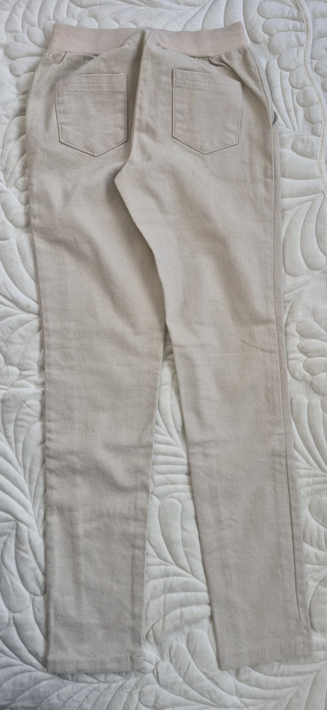 [New] Beige Trousers with Elastic Waistband - photo 2