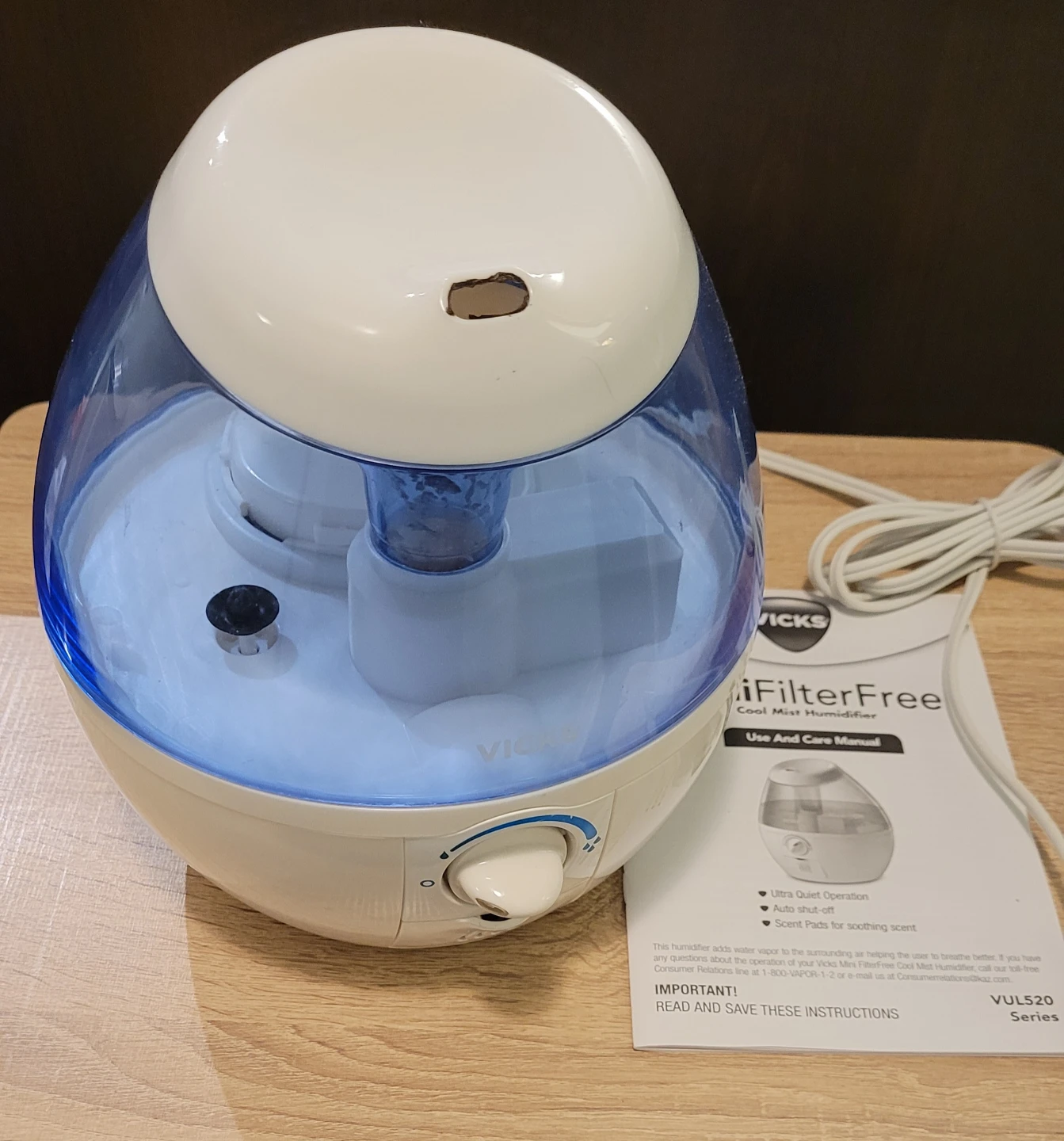 Vicks VUL520 Mini FilterFree Cool Mist Humidifier