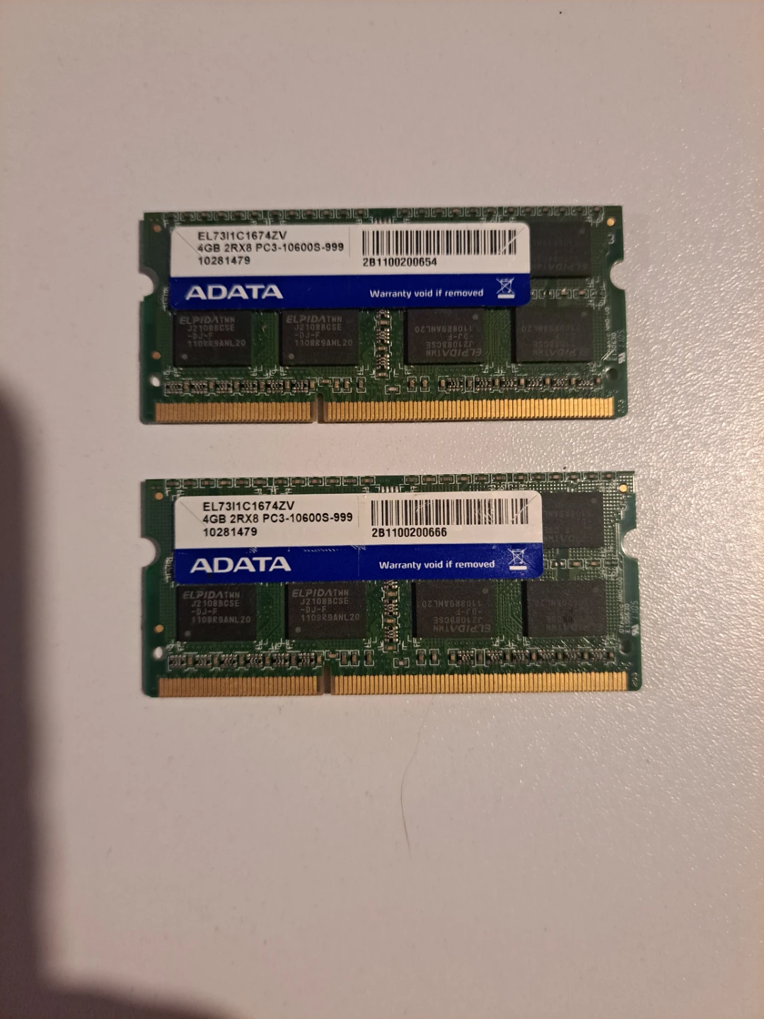 ADATA 8GB (2x4GB) DDR3 PC3-10600S RAM