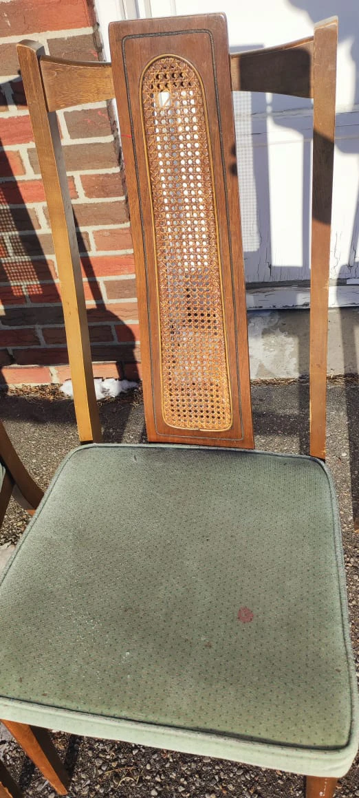 Vintage Cane Back Dining Chairs - Set of 4 - photo 2