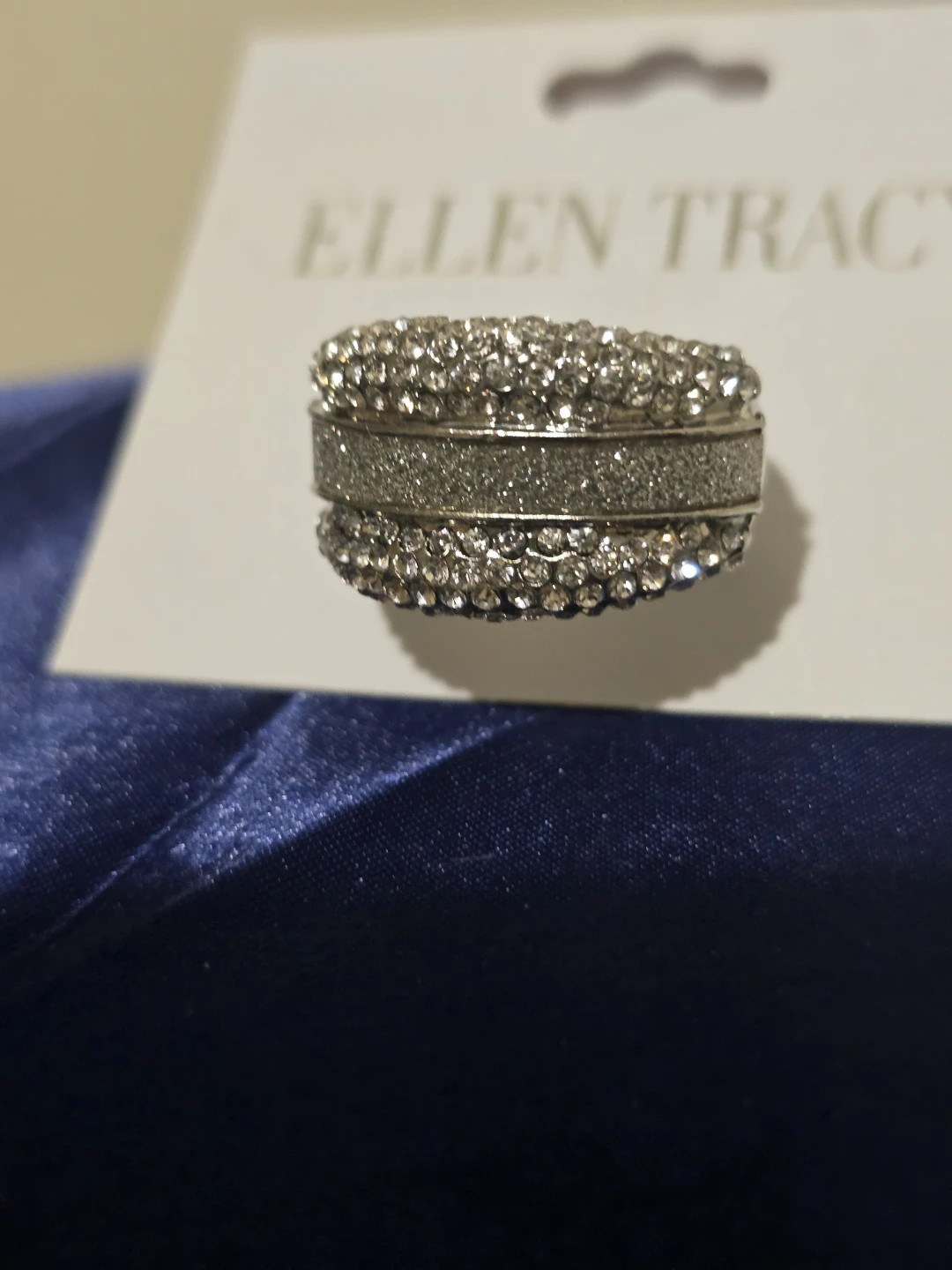 Ellen Tracy Silver Tone Embellished Ring - photo 2