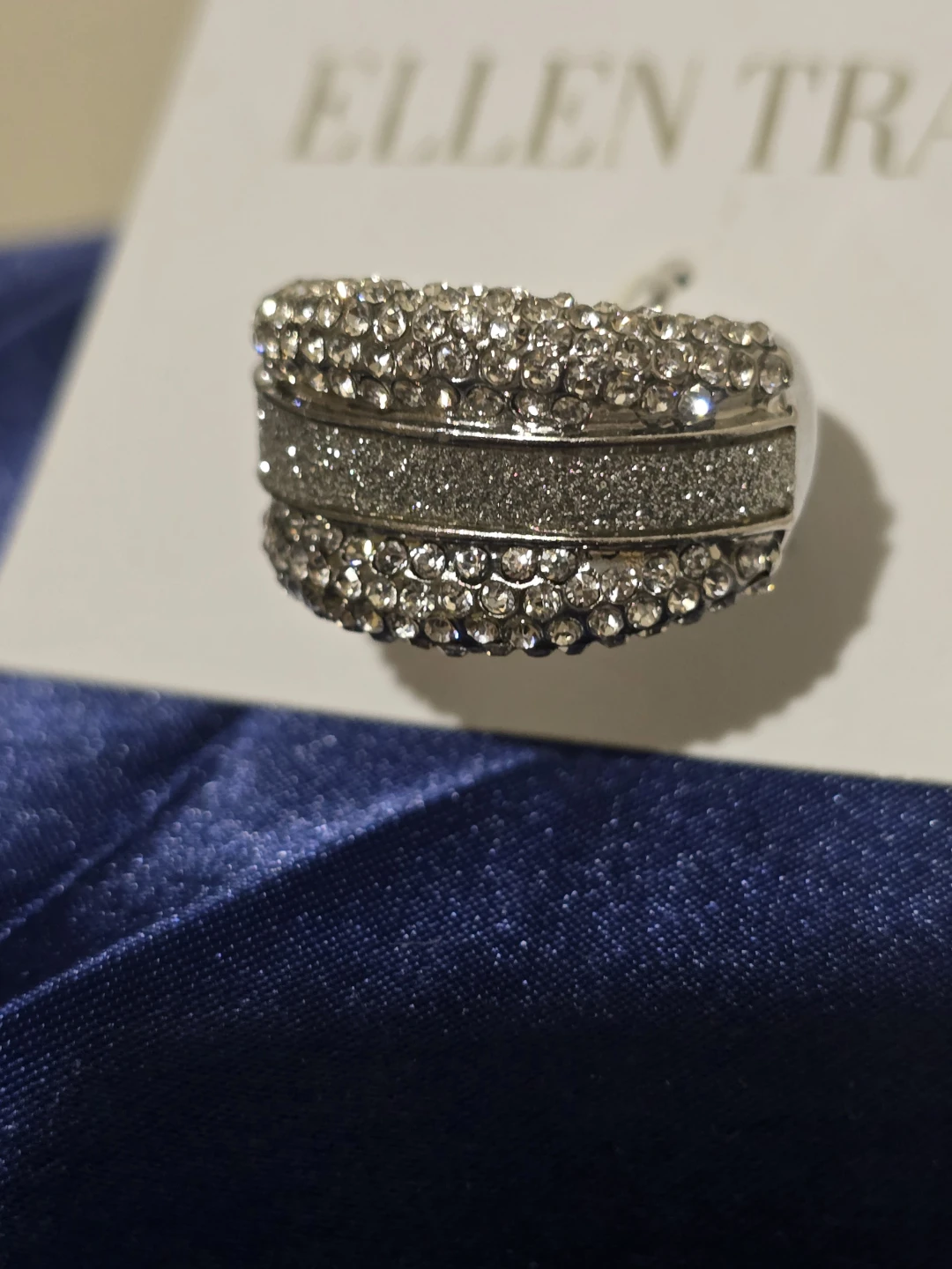Ellen Tracy Silver Tone Embellished Ring - photo 3