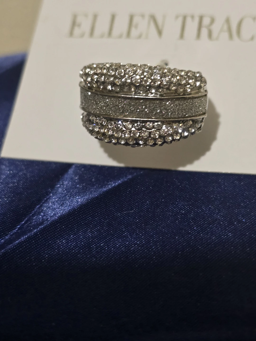 Ellen Tracy Silver Tone Embellished Ring - photo 4