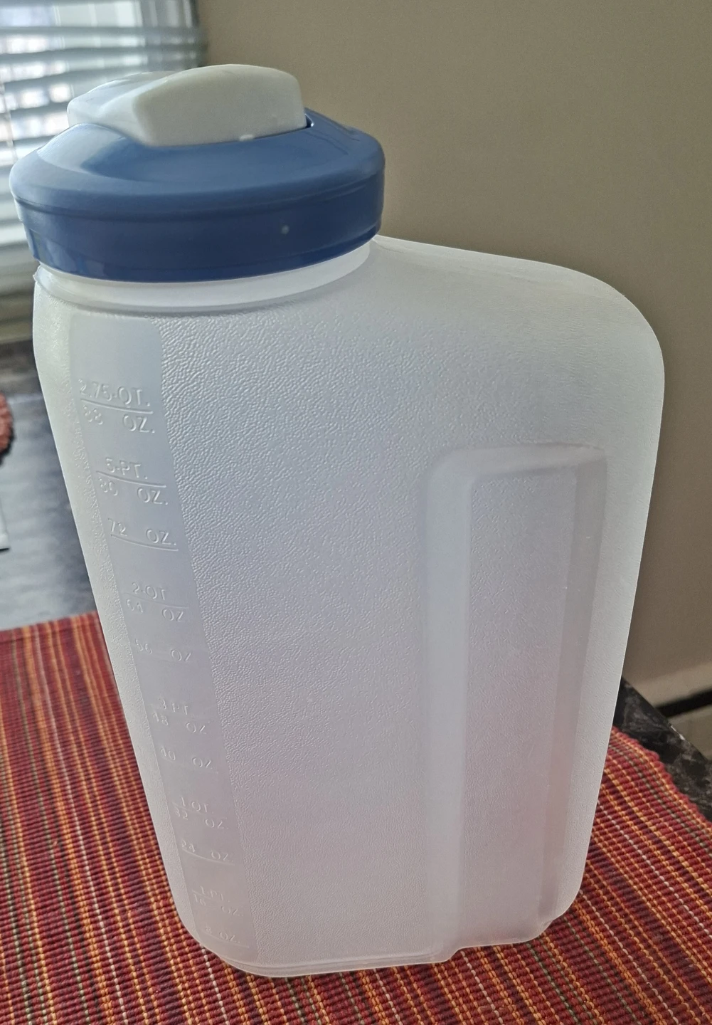 Plastic Pitcher with Blue Lid - photo 2