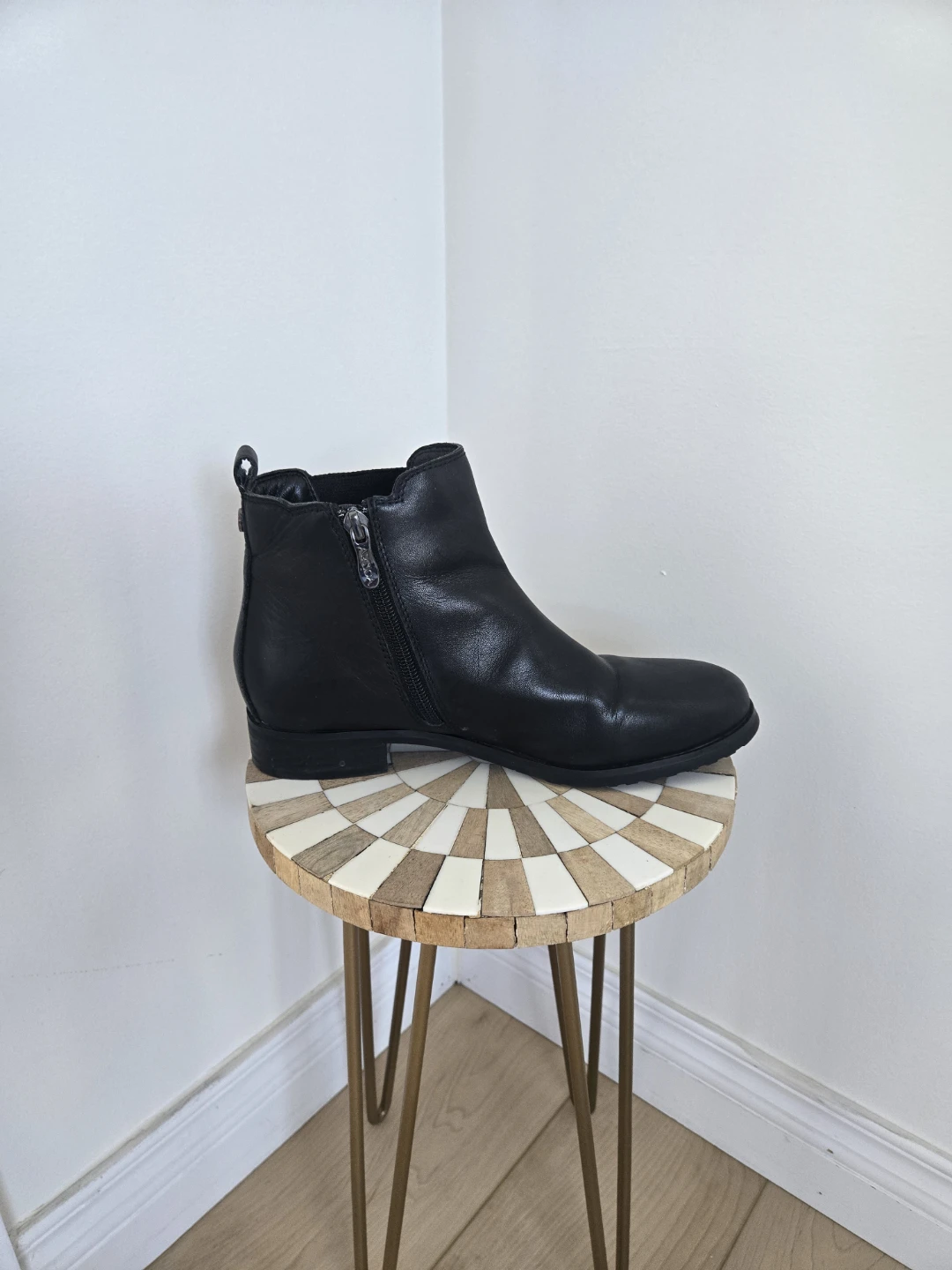 Artica Leather Ankle Boots with Side Zippers - photo 3