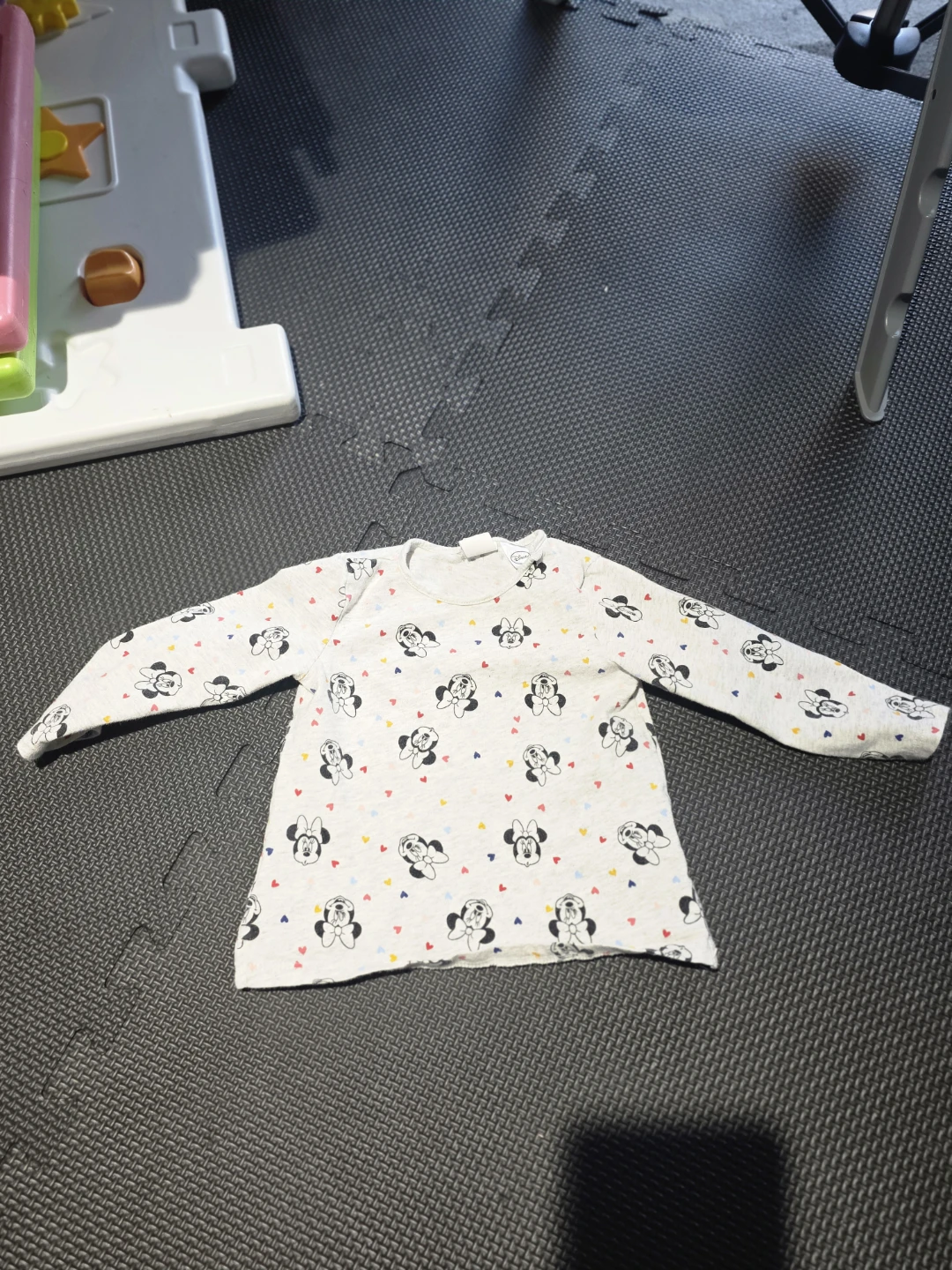 🏆 H&M Baby Long Sleeve Shirt Mickey Mouse Print 9-12M