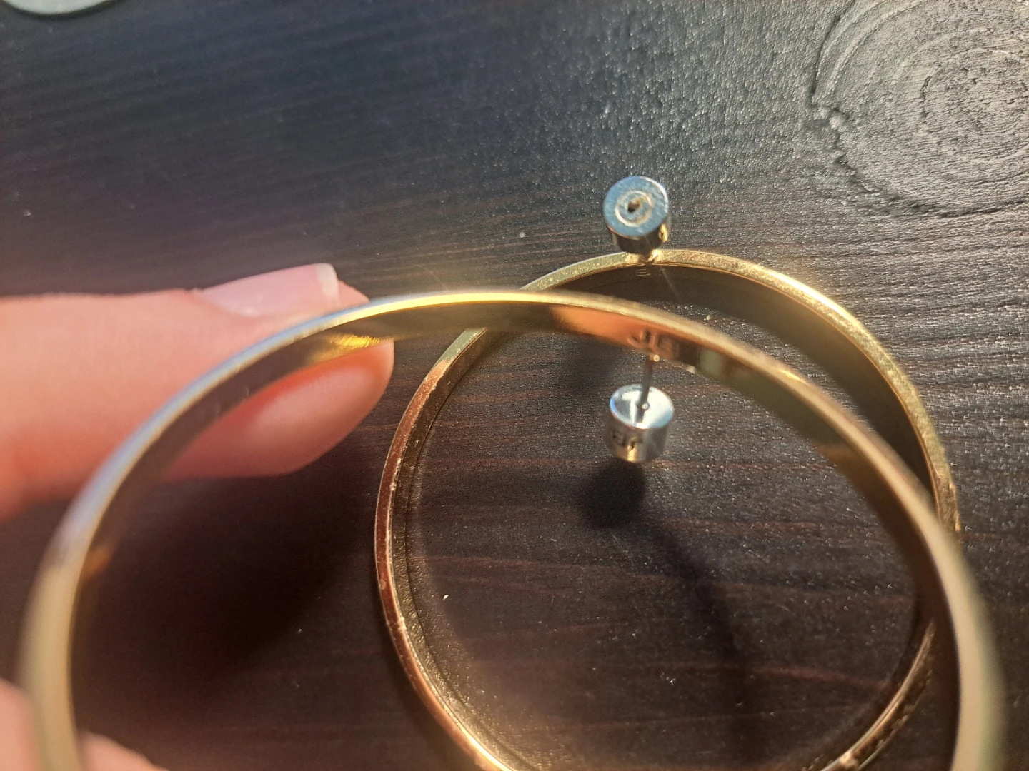 14k Gold Tone Hoop Earrings Jennybird - photo 2