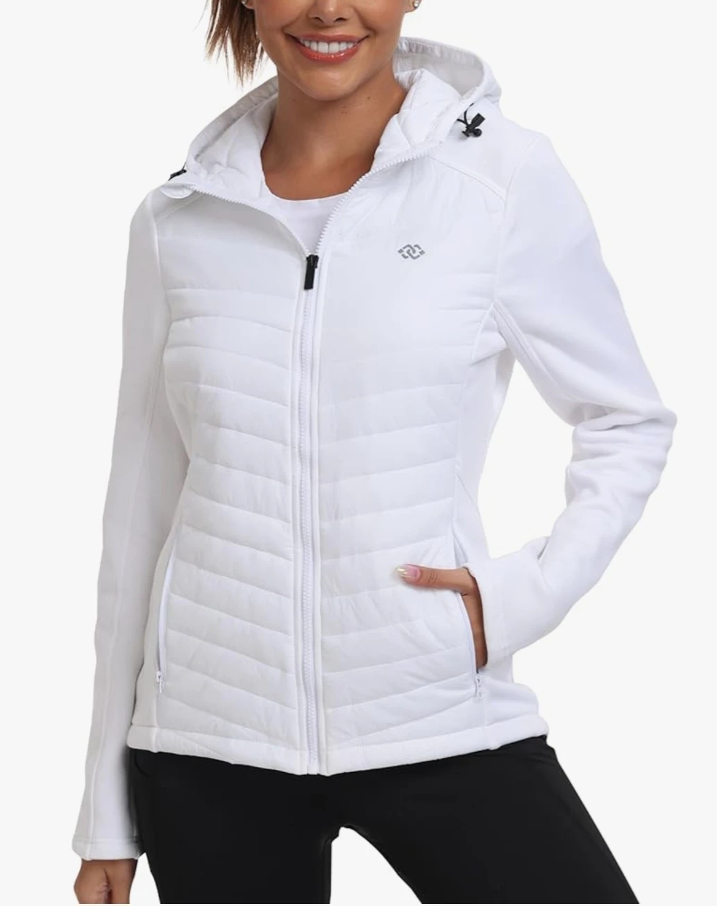 Women's White Hooded Jacket