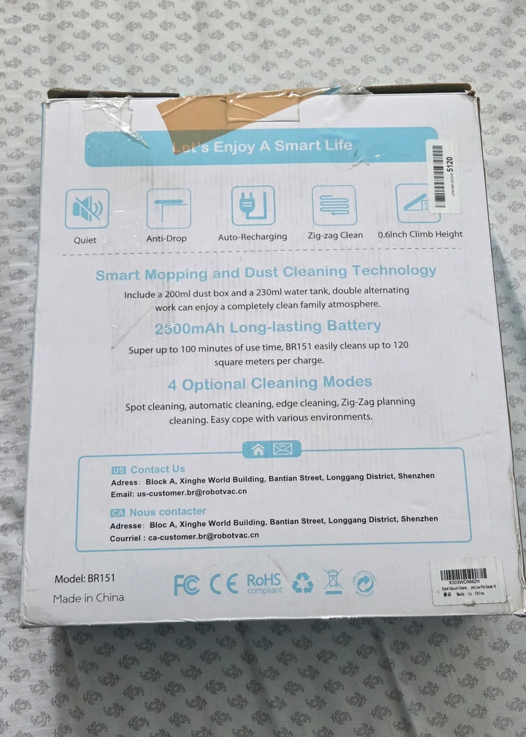 Robot Vacuum Cleaner Model BR151 - photo 2