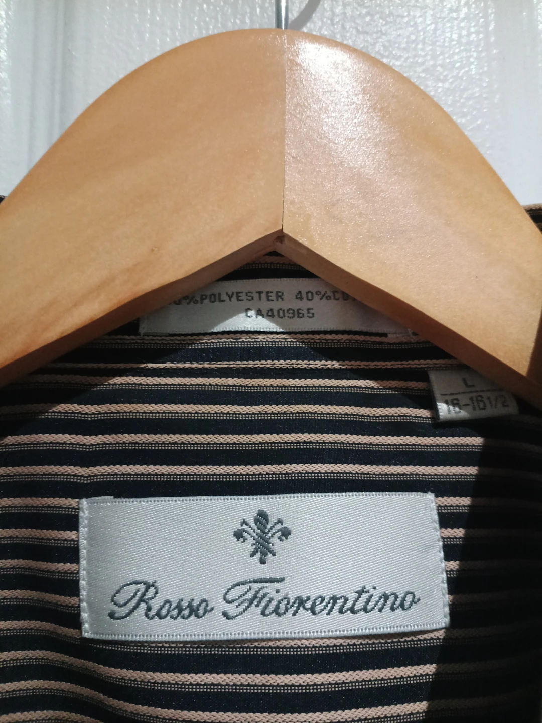 Rosso Fiorentino Striped Long Sleeve Dress Shirt Size L - photo 2