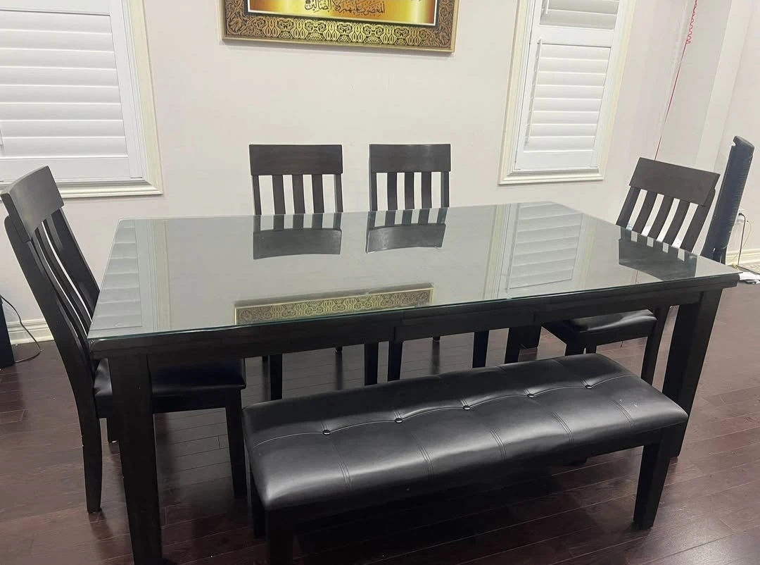 Dining Table Set with 4 Chairs and Bench - photo 2