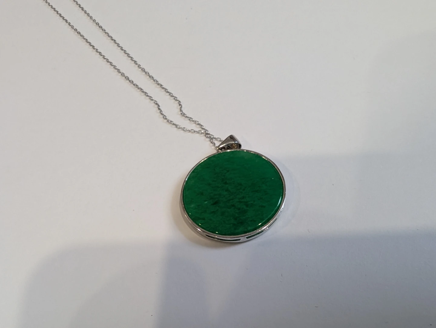 Brand New Silver Jadeite Necklace For Sale - photo 5