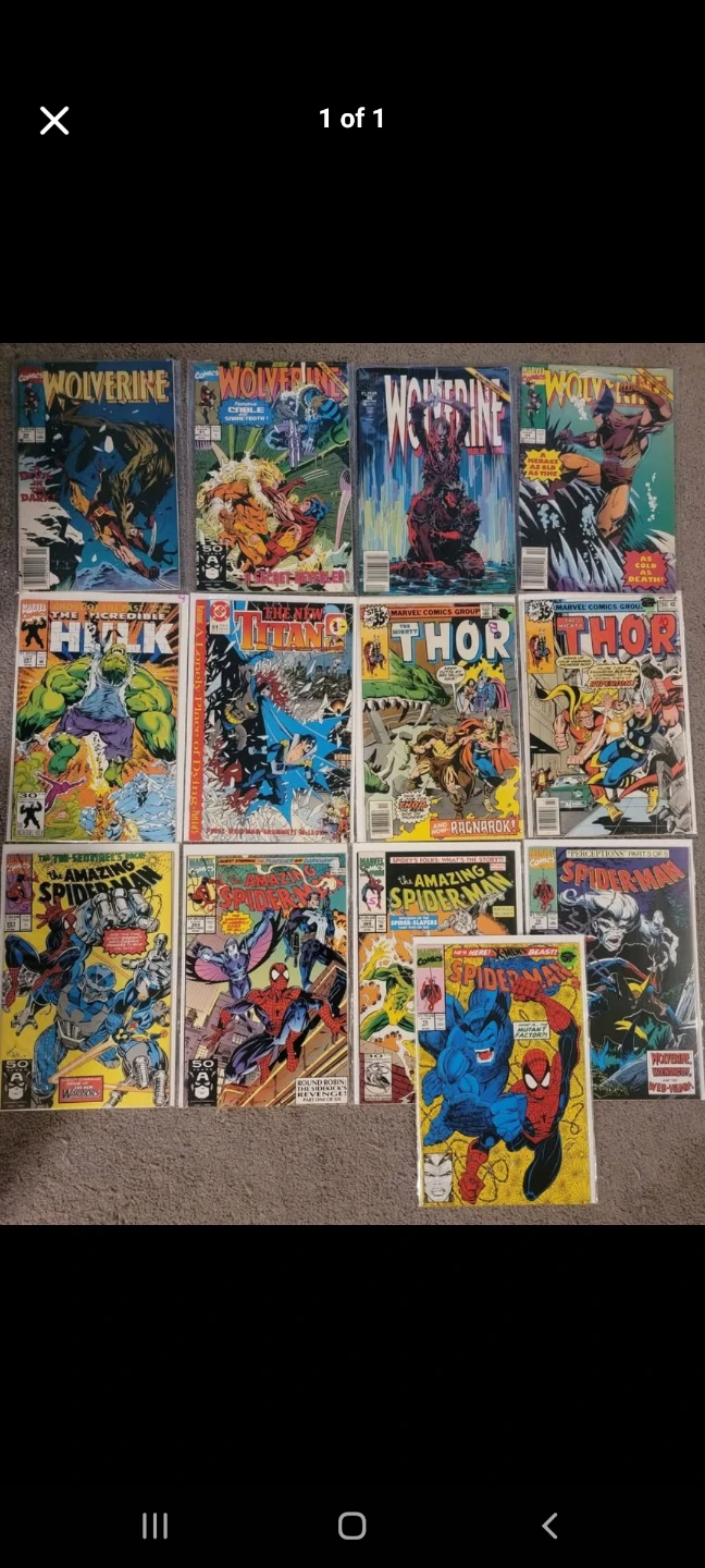 Marvel Comics Lot: Wolverine, Hulk, Thor, Spider-Man, New Titans