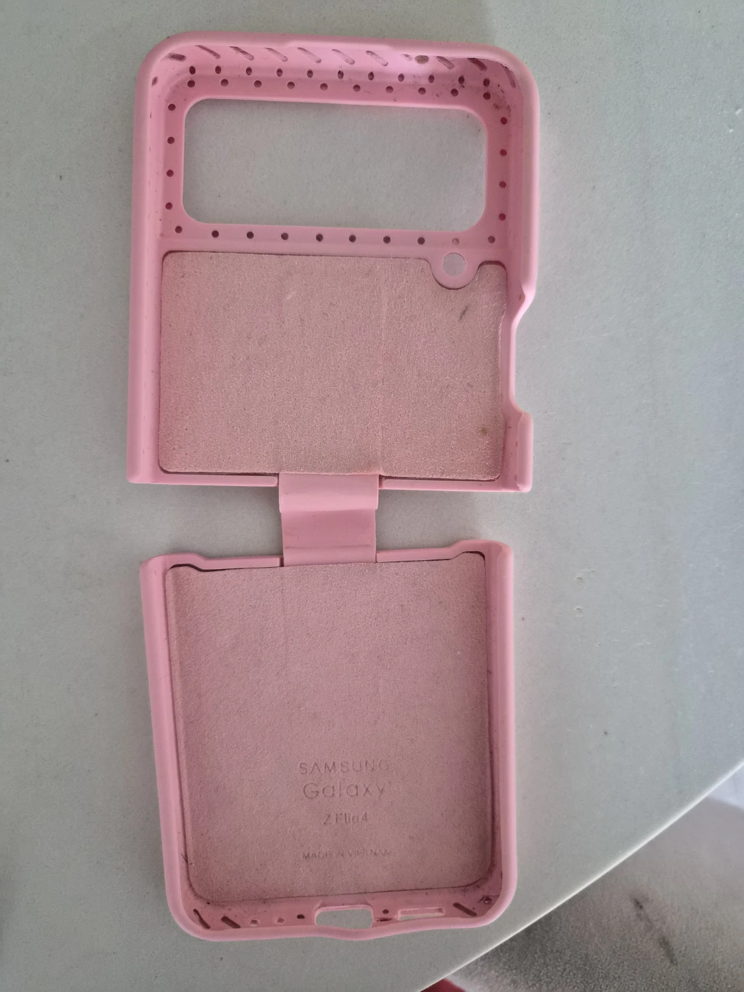 Samsung Galaxy Z Flip 4 Pink Case with Ring