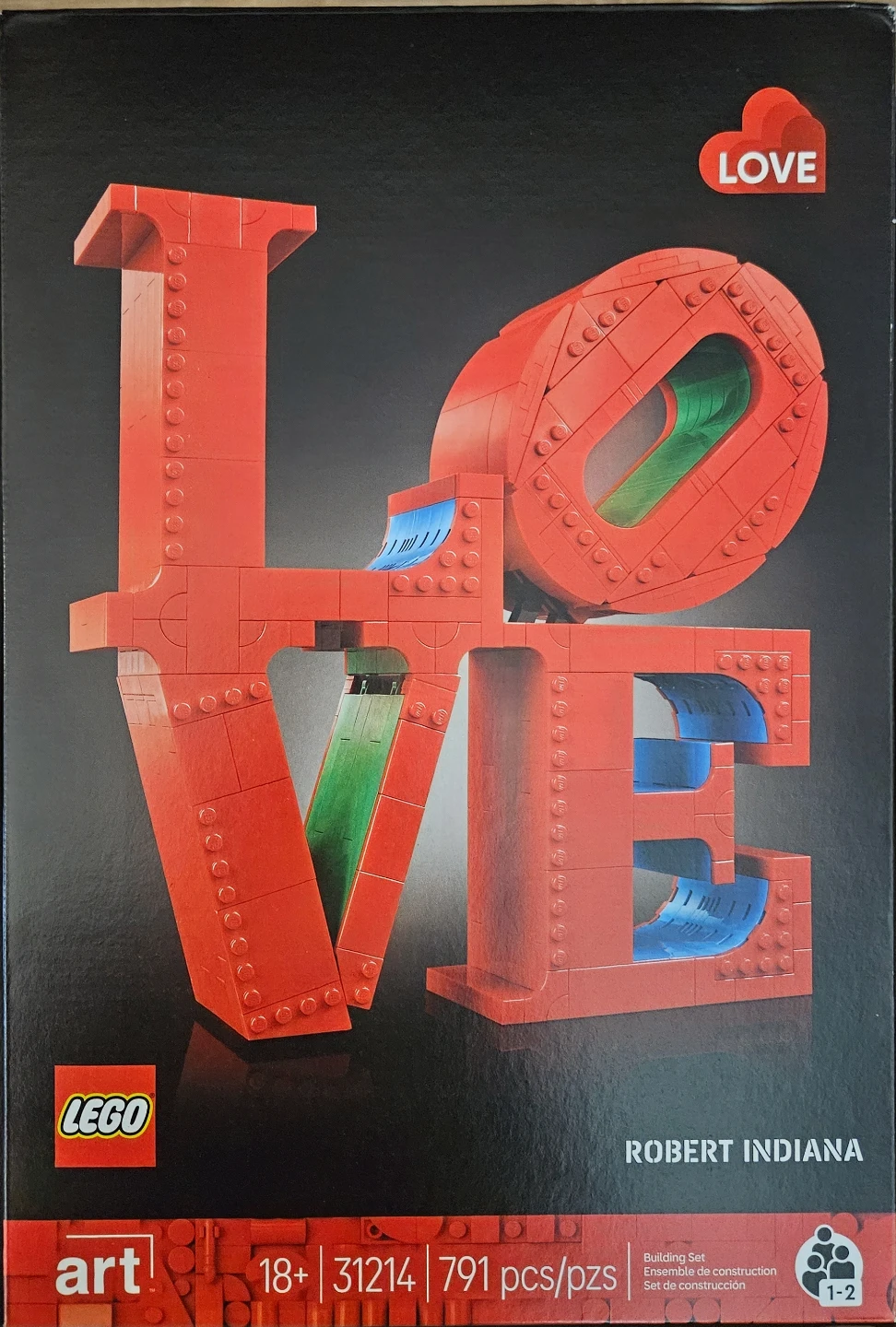 ❤️LEGO Art Robert Indiana LOVE Sculpture Building Set